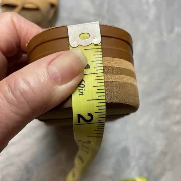 Reef Cushion Vista Hi Platform Sandals Womens 10 Tan Strappy Beach Slip On - Picture 5 of 7